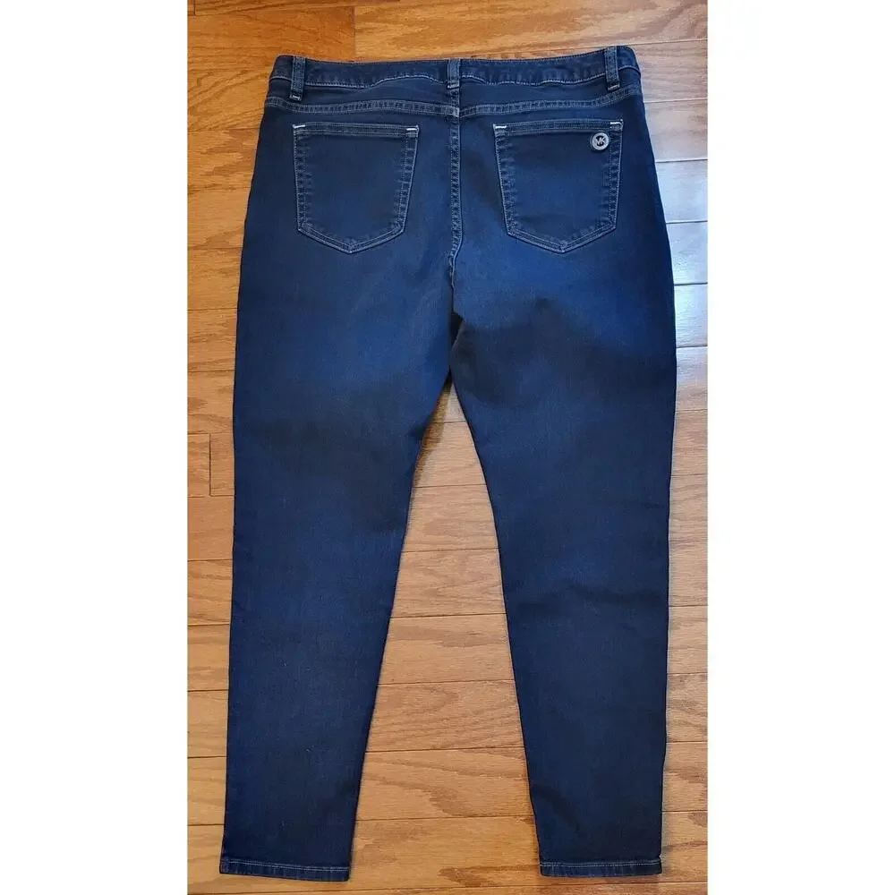 Michael Kors Women’s Size 14 Izzy Skinny Jeans Blue Denim Stretch Mid Rise Class